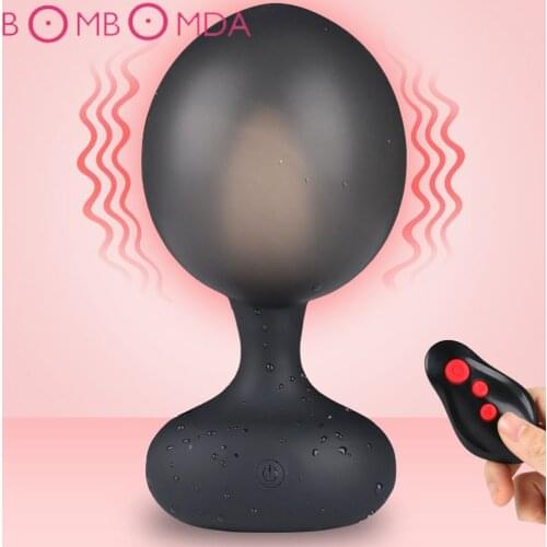 2020 Wireless Remote Control Pump Prostate Massage Vibrator Inflatable Anal Plug Expansion Vibrating Anal Sex Toys For Men Woman