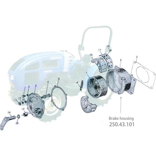 Top link assembly for Shandong Taishan KM454 KM554 tractor , part number
