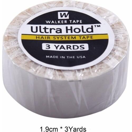 3/4Inch*3Yard Ultra Hold Double Sided Tape For Lace Wig/Reapplication Tape Hair Extension/PU Hair Extension/ToupeeHairGlue White