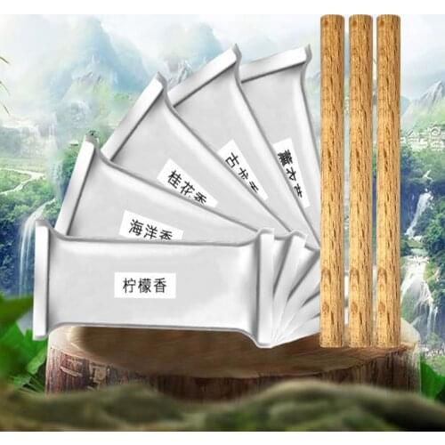 5pcs Car Humidifiers walnut Stick wood stick Swab Scent For Car Air Freshener Vent Auto Aroma Oil Diffuser Sponges Refill Stick