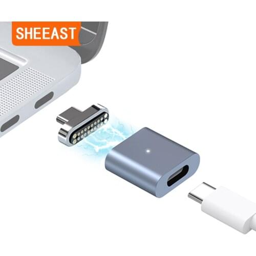 Magnetic USB C Adapter 20Pins Type-C Connector PD 100W Fast Charging 10Gbp/s Converter for iPad MacBook Pro HUAWEI XIAOMI Switch