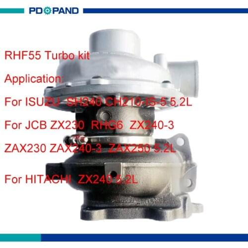 Auto turbocharger RHF55 for ISUZU SH240 CH210 JCB ZX230 RHG6 ZX240-3 ZAX230 ZAX240-3 ZAX250 HITACHI ZX240 5.2L 4HK1 engine