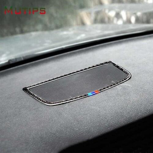 Mutips car sticker for bmw x5 e70 x6 e71 Pack M interior dashboard speaker panel frame carbon fiber cover accessories 2008-2013