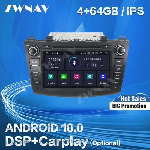 Carplay For Mazda 3 Axela 2009 2010 2011 2012 Android 10 Multimedia Player Screen GPS Mavi Audio Stereo Radio Recorder Head Unit