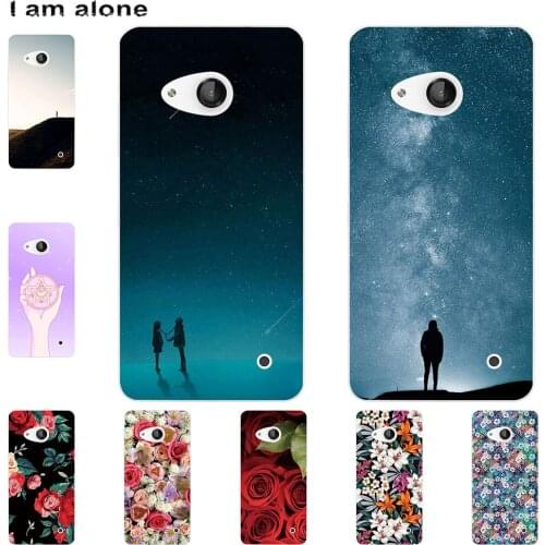 I am alone Phone Case For Microsoft Lumia 540 550 640 640XL Nokia Lumia 630 Fashion Color Cute Cartoon Printed Paint Mobile