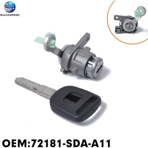 For Honda Accord Left Front Door Lock Cylinder Drivers Seat Door Lock Cylinder 72181-SDA-A11