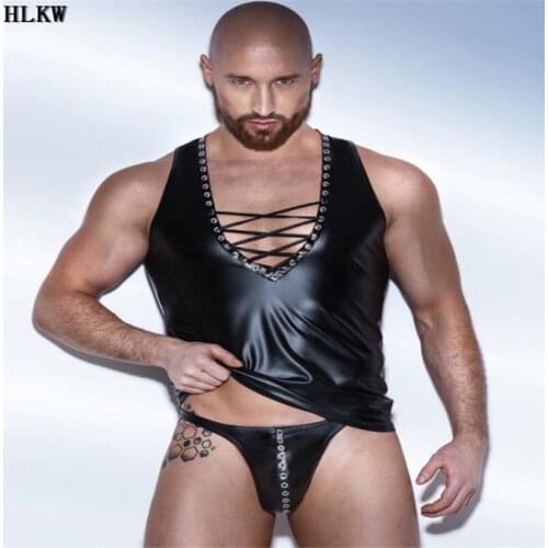 Hot Sexy Plus Size Men Sexy Bodysuit Adult Game Night Club Teddies Gays Erotic Lingerie Male Sex Fetish Patent Leather Costumes