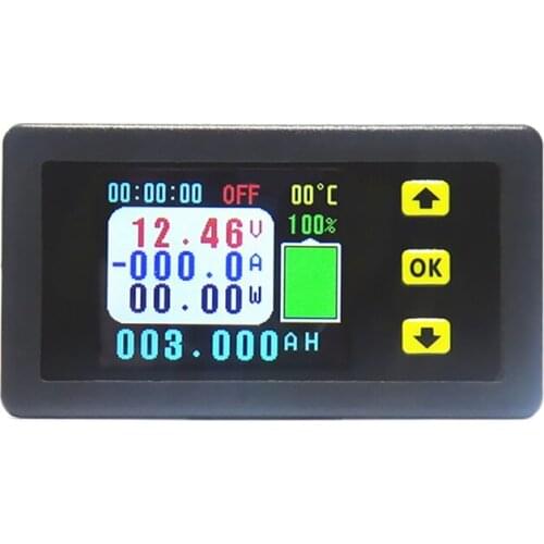 Fashionva7510s Voltage And Current Meter,100A 6-75V/0V-120V DC Ammeter Voltmeter Monitor Output Battery Charge And Discharge