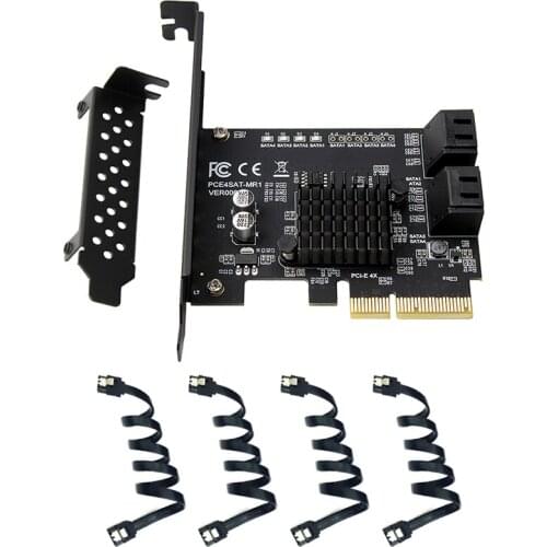 PCI Express Raid Card 4Port SATA 3.0 Add On Card Marvell 88SE9230 Chip PCIE SATA Raid Controller PCI-E to SATA HDD SSD Raid Card