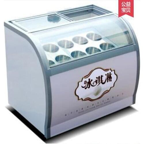 Commercial Ice Cream Showcase Ice Porridge Freezer New 6 Barrel large Capacity Popsicle Display Cabinet