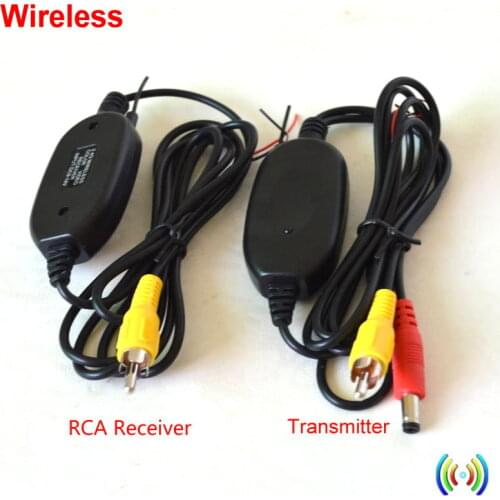 2.4G Wireless RCA Video Transmitter Receiver Kit for Car DVD Monitor Screen Rear View Reverse Backup Parking Rearview Camera