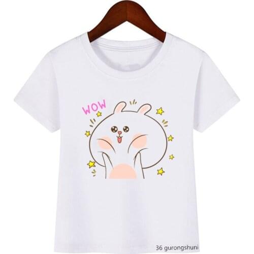 2021 New Products Hot Sale Boys T-shirt Cartoon Rabbit and Friends Print Kids Tees Clothes Summer Aesthetic Girls T Shirt Tops