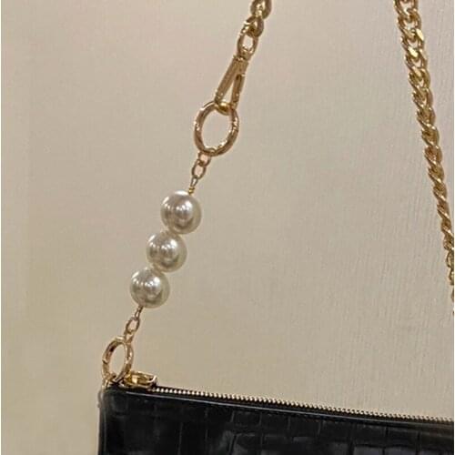 New Brand Pearl Strap Bags Handbag Accessories Purse Belt Handles Cute Bead Chain Women Parts Chain Multifunctional Decorative