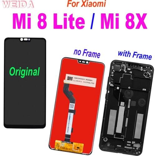 6.26'' Original LCD For Xiaomi Mi 8 Lite LCD Display Touch Screen Digitizer Assembly With Frame For Xiaomi Mi8 Lite Mi 8X LCD
