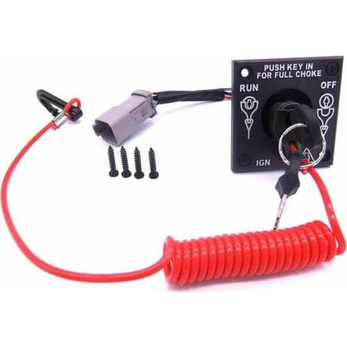 Outboard Engine 176408 0176408 Single Engine Ignition Starter Cut Off Switch With Keys For Johnson BRP Evinrude Boat Motor