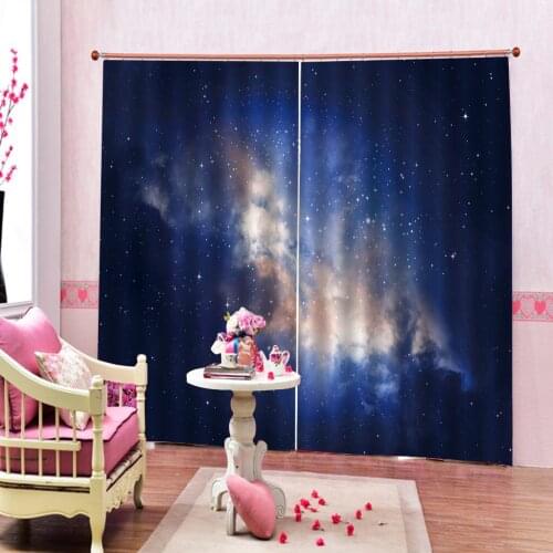 Modern Stars Blackout Curtain Digital Print For Living Room Bedroom shade Window Drapes Indoor Decor Sets 2 Panels With Hooks