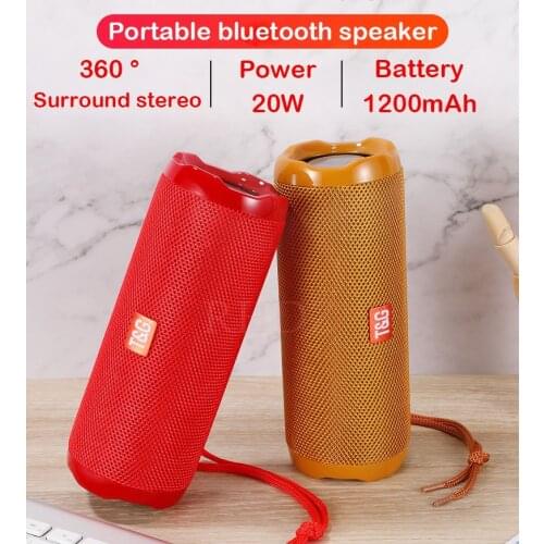 TWS Portable Bluetooth Speaker Wireless Music Player HIFI stereo subwoofer Sound bar Outdoor IPX5 Waterproof Column loudspeaker