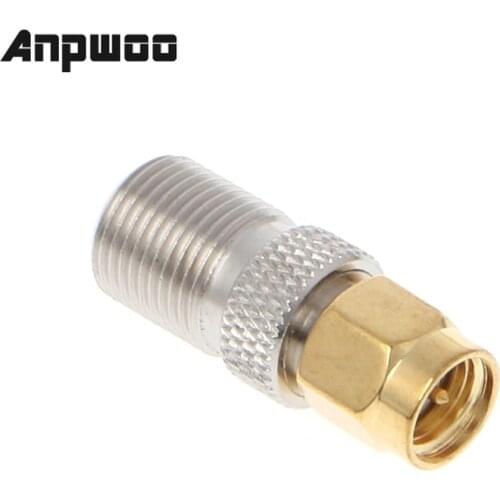 ANPWOO SMA Female To Type F Female Plug Straight RF Coaxial Adapter Connector Converter