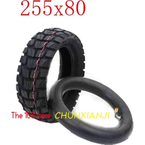 Electric Scooter Tire 255x80 Road Inner and Outer Tire 10 Inch Refitted Snow Antiskid Thickened and Widened Inner and Outer Tire