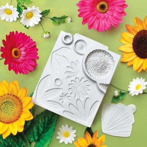 Sunflower & Daisy Mould Silicone Mold Fondant Cake Decorating Tool Gumpaste Sugarcraft Chocolate Forms Bakeware Tools