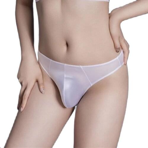 Sex Appeal Man Panties U Convex Pouch G-String See Through Brief Cock Ring Gay Sexy Lingerie Low Rise Oil Thong Male Undershorts