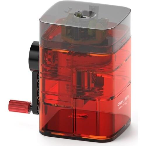Deli 71162 Upper Pencil Sharpener Transparent Color Stationery Items School Sharpener Pencil Sharpner Back To School Sharpening
