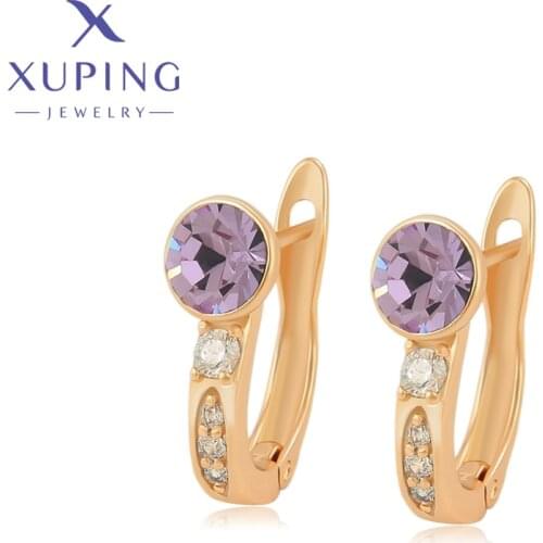 Xuping Jewelry Fashion New Arrival Crystals Earrings for Women Girl Party Gift A00719221