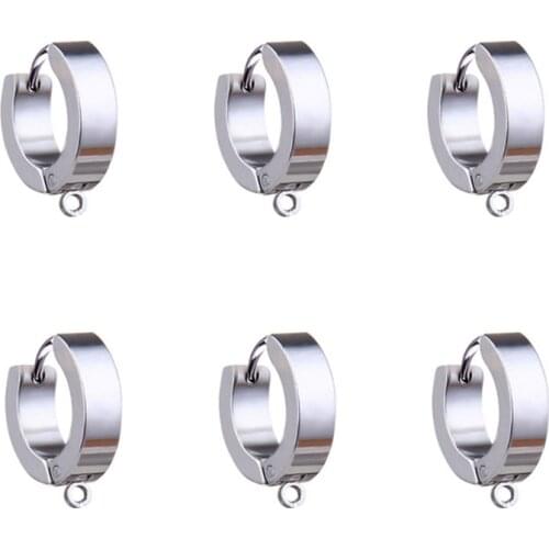 Aiovlo 10PCS/lot Stainless Steel Back Clips Ear Hooks Earrings Findings for Components DIY Jewelry Findings Parts Wholesale