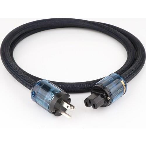 1Pcs 12AWG 4N OFC Copper Hifi Audio US Power cord cable hifi AC Power cable US Power cable Preamplifier