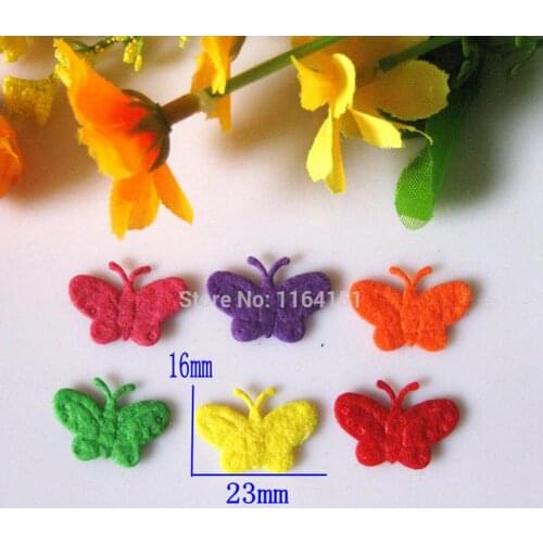 100pcs/lot BIG Colorful Felt Snowflake Patch Non-Woven Fabric Applique Edelweiss 25mm Festival Decor, DIY Work