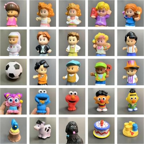 2" Fisher Little mini People Doll figure Boy Girls Zoo Talkers Animal Cartoon Doll Toys Kids Christmas Gift