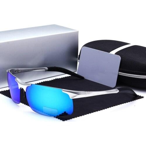 2021 mens polarized sunglasses uv400 driving glasses luxury brand designer Mercede aluminum magnesium half frame