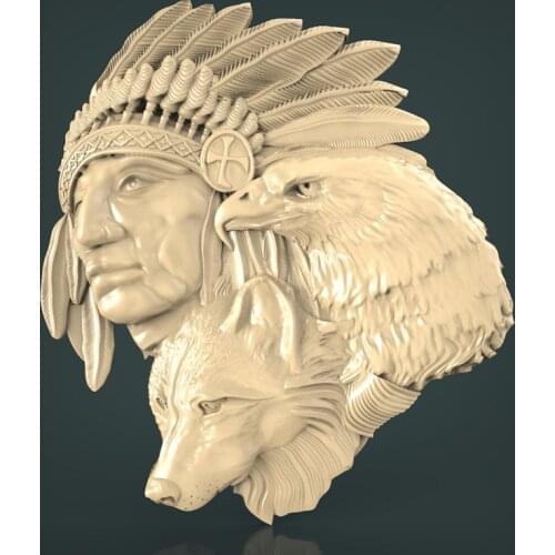 3D model for cnc router carving and engraving bas relief in STL file format human head picture