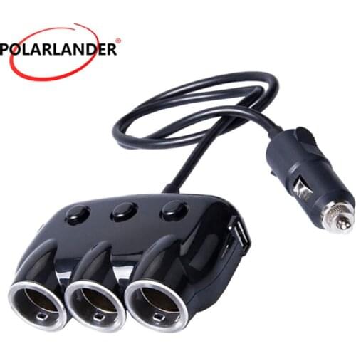Car charger phnoe USB Mini Universal Triple USB Car Vehicle Charger Adapter USB Socket 3 Port Car-charger 2.1A 2A