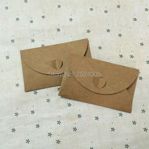 Free shipping blank kraft paper postcard envelope 60x99mm/retro invitation/gift packing box/card packing box/tags 100 pcs a lot