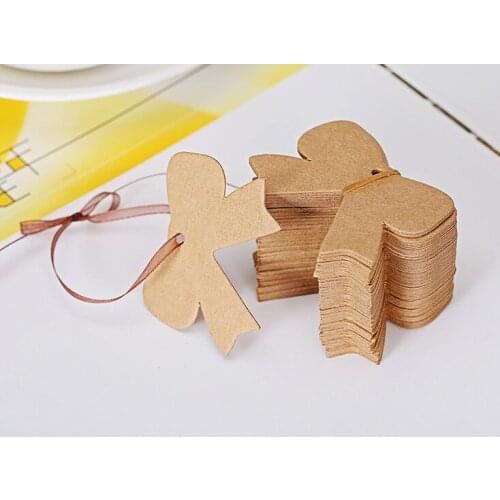 Kraft paper tag hang paper card blank note gift creative DIY wedding Birthday baby shower Party candy box Decoration event wh