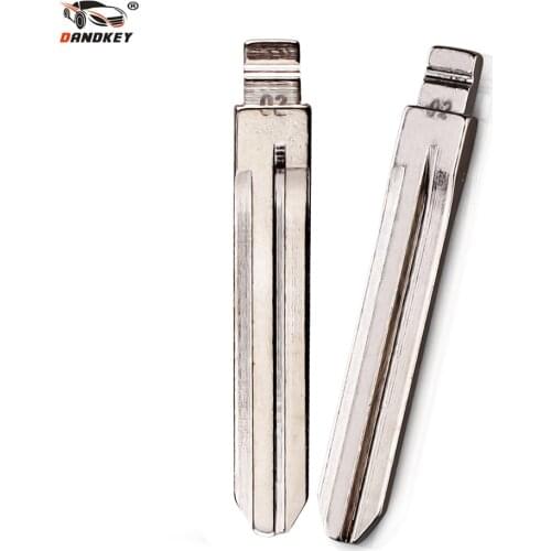 Dandkey 10pcs/lot 02# Metal Blank Uncut Flip KD Remote Key Blade For Toyota Key Blade