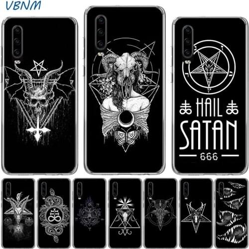 Demonic Pentagram 666 Case For Huawei P40 P30 P20 Mate 40 30 20 10 P10 Pro+ lite P Smart 2020 Z Plus + 2019 2018