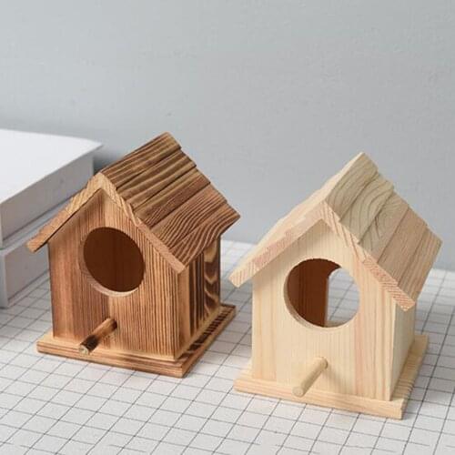 Wooden House Breeding For Bird Parakeet Budgie Cockatiel Breeding Nest