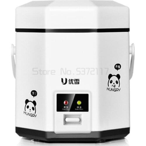 1.2L Mini Electric Rice Cooker Household Food Steamer Warmer Porriage Soup Meal Heater Cooking Pot Small 1-2 Person Lunch Box EU