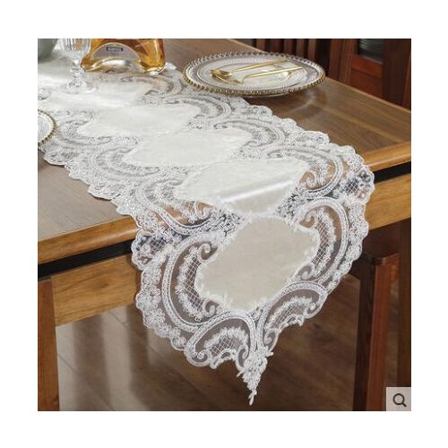 Europe embroidered table runner flag table cover Lace High-end luxury TV cabinet fabric classical coffee table flag embroidery