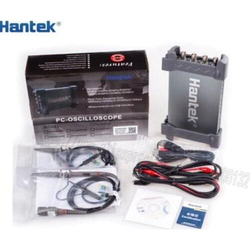 Hantek 6104BC 4 Channel 1GSa/s 100Mhz Digital Storage Virtual Oscilloscope Automotive independent analog input sensitivity