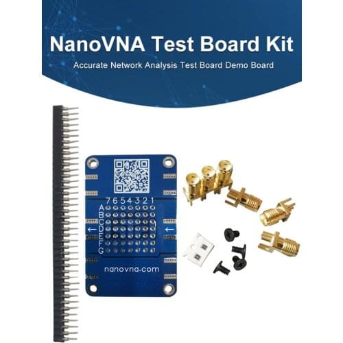 NanoVNA Testboard Kit Durable Accurate Network Analysis Test Board Demo Board Filter Attenuator With 6 SMA Female Adapter