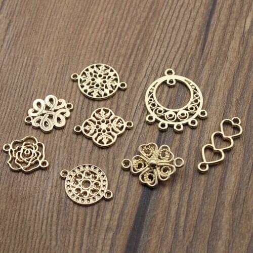 10pcs/lot KC Gold Color Earrings Necklace End Clasps Connector for Jewelry Making DIY Handmade Jewelry Findings Craft Z847
