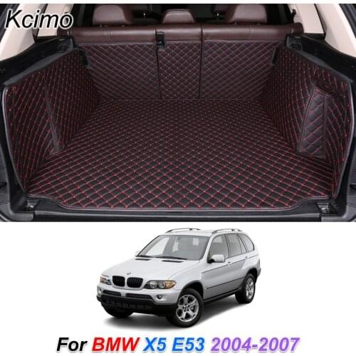 The Trunk Floor Leather Liner Car Trunk Mat Cargo Compartment Floor Carpet For BMW X5 E53 2004-2007