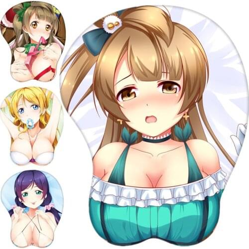 LoveLive!School Idol Project Minami Kotori Tojo Nozomi Ayase Eli Cosplay Cute Wrist Rest silicon Mouse Pad Mat 3D Mousepad