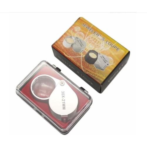 NEW 30x 21mm Jewelers Eye Loupe Magnifier Magnifying Glass Optical Mini Identification High Power Jewelry Magnifying Glass gift