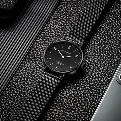 DIDUN Men Watches Luxury Brand quartz Watches Men Dress Business Watch All steel ultrathin Luminous Wristwatch Waterresistant