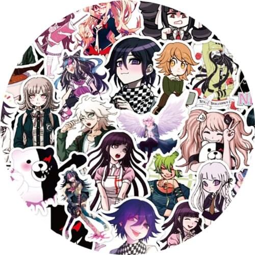 10/50PCS Danganronpa Game Stickers DIY Snowboard Luggage Fridge Guitar Graffiti Waterproof Classic Kid Toy Stickers Sticker