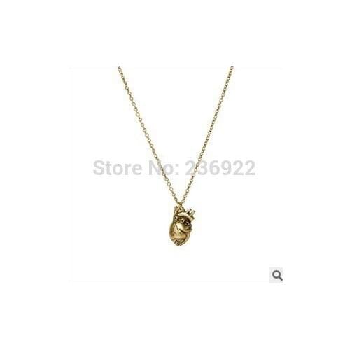 ZRM 20pcs/lot Wholesale fashion necklace Anatomy of the heart necklace Anatomical heart pendant